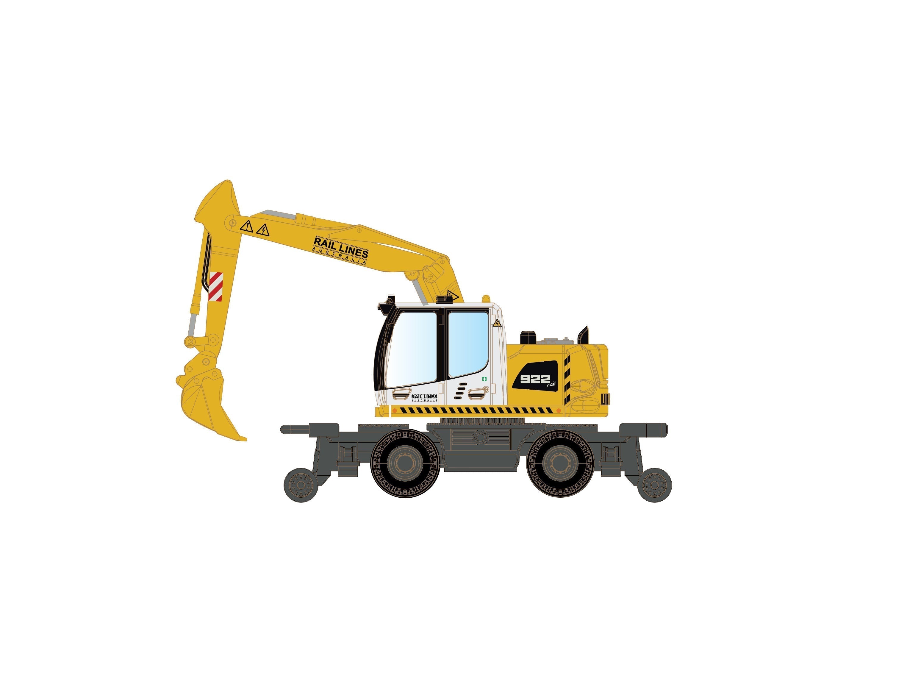 Australian Liebherr hi-rail excavator